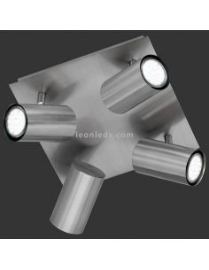 Regleta cuadrada 4 focos cromada Marley Trio Lighting 2