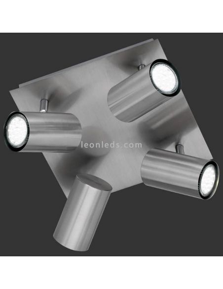 Regleta cuadrada 4 focos cromada Marley Trio Lighting