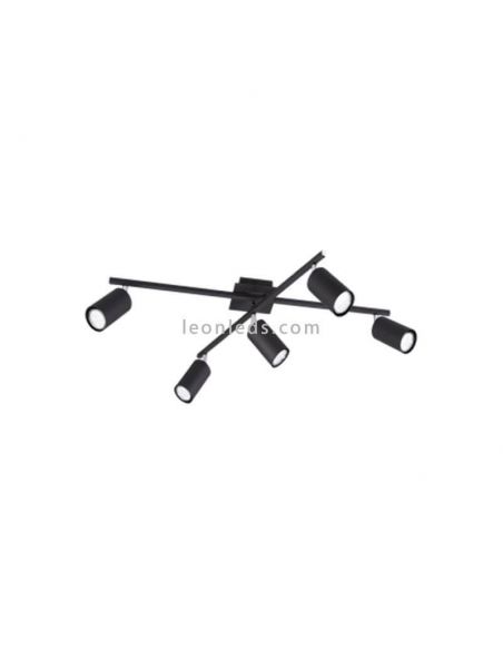 Regleta 5 focos negra Marley TrioLighting