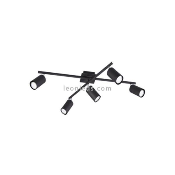 Regleta 5 focos negra Marley TrioLighting