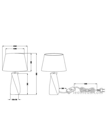 Lámpara Abeba grande de Trio Lighting | LeonLeds.com