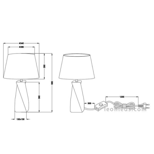 Lámpara Abeba grande de Trio Lighting | LeonLeds.com