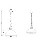 Dimensiones lámpara de techo industrial