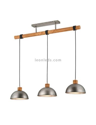 Lámpara de techo 3 luces industrial