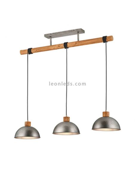Lámpara de techo 3 luces industrial