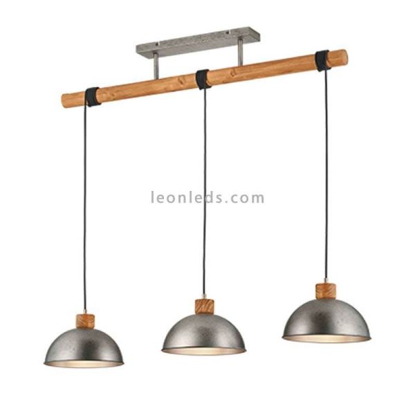Lámpara de techo 3 luces industrial