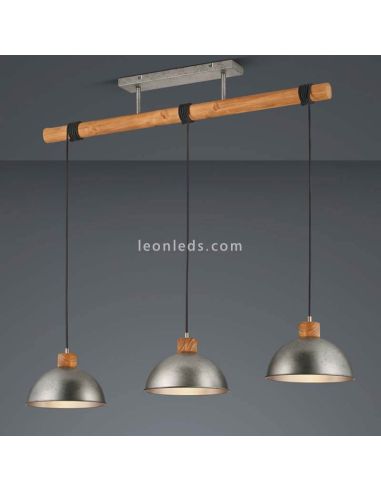 Lámpara de techo 3 luces industrial LeonLeds Iluminacion