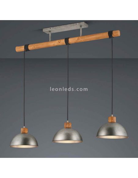 Lámpara de techo 3 luces industrial LeonLeds Iluminacion