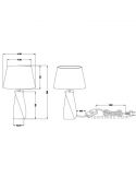 Lámpara de mesa Abeba pequeña plateada de Trio | LeonLedslamparasdesobremesa