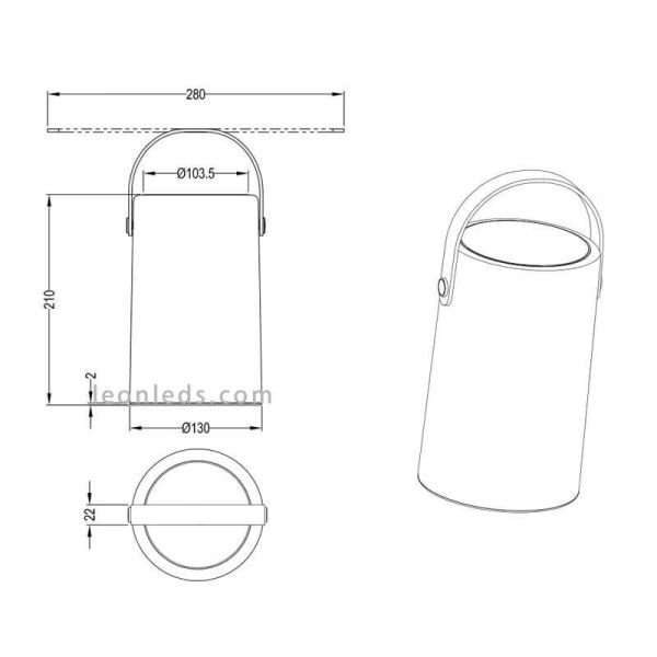 Enceinte LED multicolore Bermuda de...