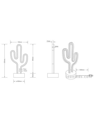 Lámpara de sobremesa Cactus | LeonLeds.com