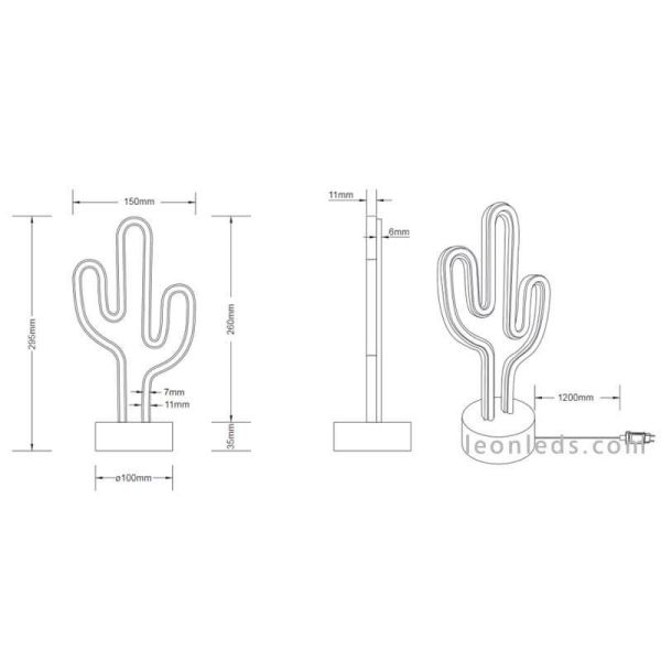 Lámpara de sobremesa Cactus | LeonLeds.com