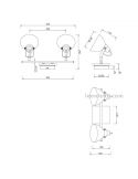 Dimensiones regleta 2 focos