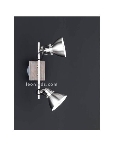 Régua 2 focos Níquel fosca Timber...