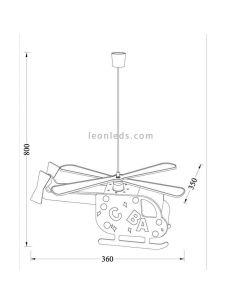 Lámpara de techo infantil Alfa de CristalRecord | LeonLeds.com 2