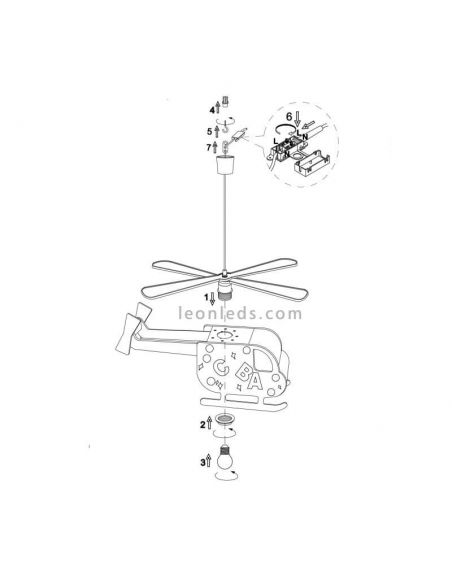 Plafonnier enfant Alfa de CristalRecord | LeonLedlighting