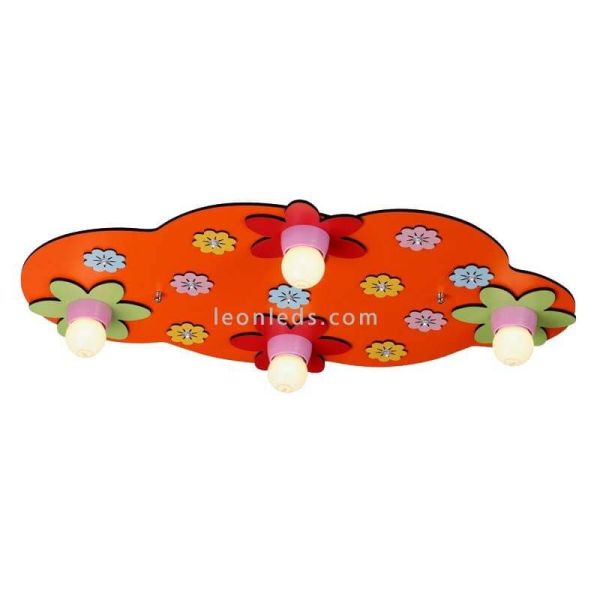 Plafonnier rouge Bloom de CristalRecord | LeonLeds.com