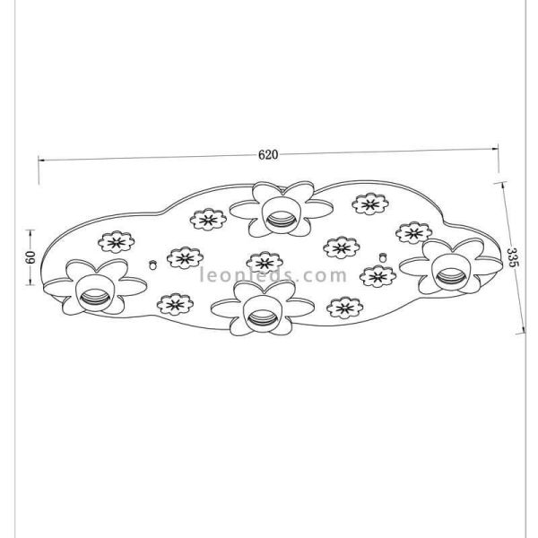 Plafonnier rouge Bloom de CristalRecord | LeonLedsEnfantsLampes