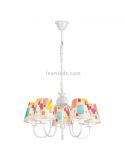 Lámpara colgante Candy multicolor de CristalRecord | LeonLeds.com