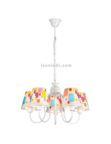 Lámpara colgante Candy multicolor de CristalRecord | LeonLeds.com