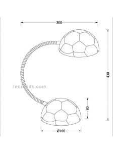 Candeeiro de mesa bola campeão |LeonLeds.com 2
