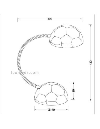 Candeeiro de mesa bola campeão por CristalRecord | LeonIluminação LED