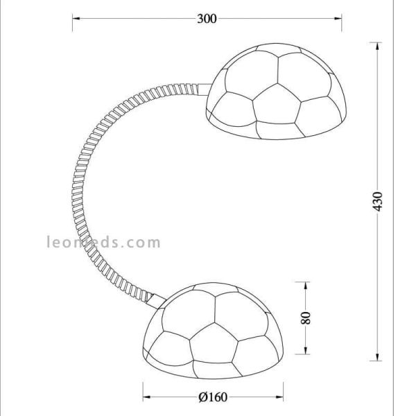 Lámpara de sobremesa balón de champion de CristalRecord | LeonLedsiluminacion