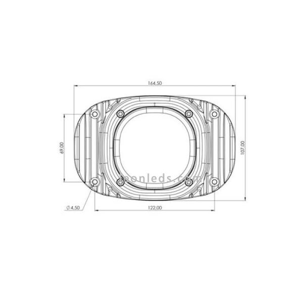 Faro LED de trabajo empotrable de Calidad | Faro Empotrable LED para tractor o maquinaria industrial | LeonLeds