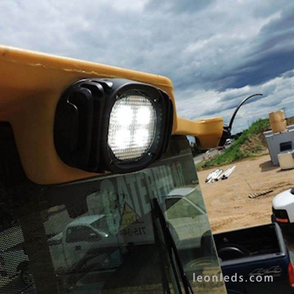 Faro LED de trabajo empotrable de Calidad | Faro Empotrable LED para tractor o maquinaria industrial | LeonLeds