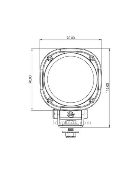 Lampe de travail à DEL carrée Tyri | Tyri Light EMC Qualité Phare LED Puissant | Éclairage LeonLeds