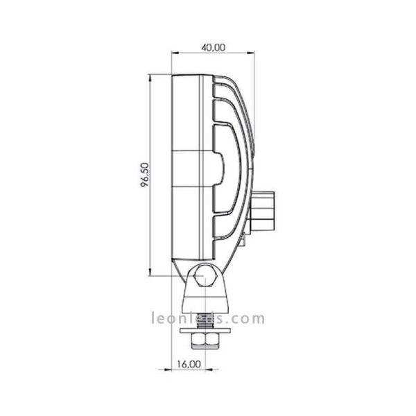 Tyri 0909 Phare LED carré compact | Phare LED carré TYRI Light | Éclairage LeonLeds