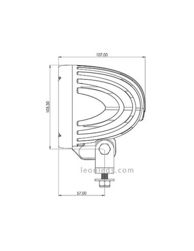Puissante lampe de travail LED ronde Tyri | Phare LED rond 42W | Éclairage LeonLeds