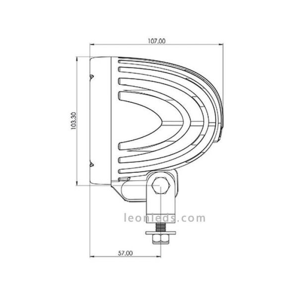 Puissante lampe de travail LED ronde Tyri | Phare LED rond 42W | Éclairage LeonLeds
