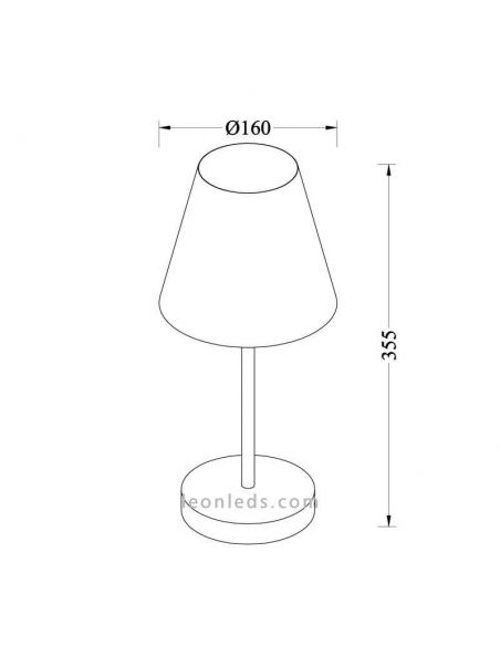 Lampe de table bleue de la série Noah | LeonLeds.com