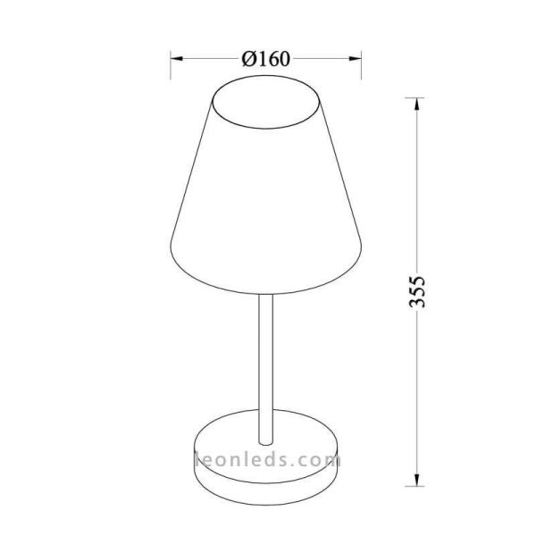 Candeeiro de mesa azul da série Noah | LeonLeds.com
