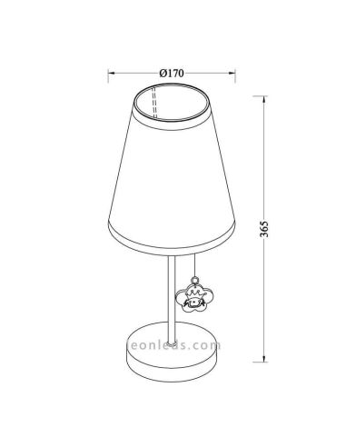 Lámpara de mesa serie Princess | LeonLedslamparasinfantiles
