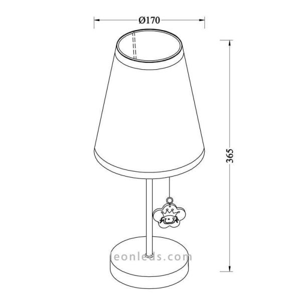 Candeeiro de mesa da série Princess | LeonLedsCriançasLâmpadas