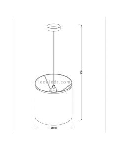 Lámpara de techo Princess rosa de castillos E27 | LeonLeds.com 2