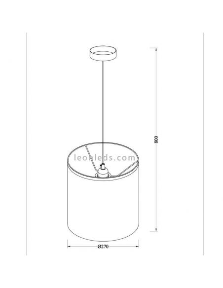 Lámpara de techo Princess rosa |LeonLedslamparasdetecho