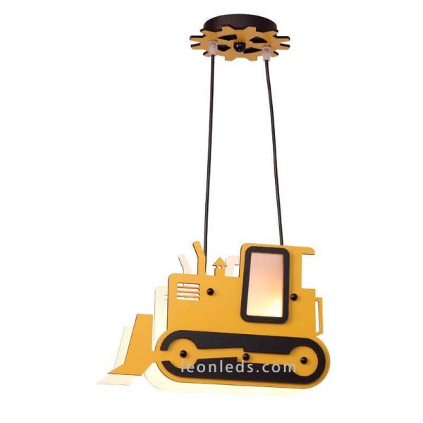 Lampe pendante de machine d'excavatrice rouillée | LeonLeds.com