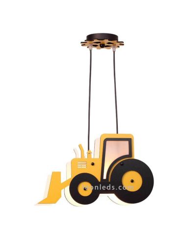 Lámpara de techo Traktor amarillo de CristalRecord | LeonLeds.com