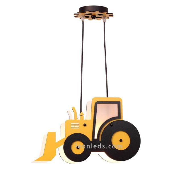 Lámpara de techo Traktor amarillo de CristalRecord | LeonLeds.com