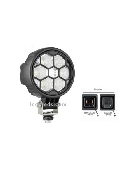 Faro Redondo 6 LEDs - 24 V  Lente Transparente  | LeonLeds.com