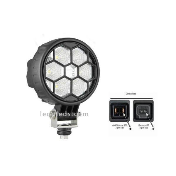 Faro Redondo 6 LEDs - 24 V  Lente Transparente  | LeonLeds.com