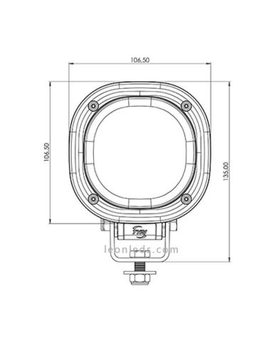 Faro Cuadrado Tyri Light 1010 Difused | Faro LED Cuadrado Tyri Potente | LeonLeds