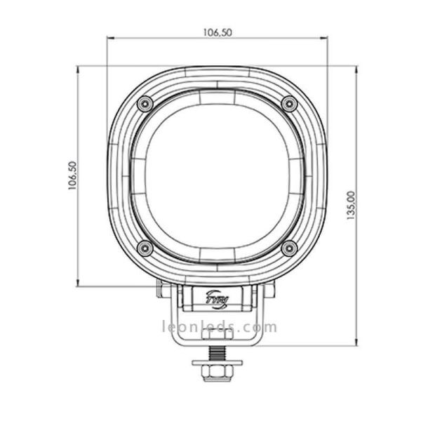 Faro Cuadrado Tyri Light 1010 Difused | Faro LED Cuadrado Tyri Potente | LeonLeds