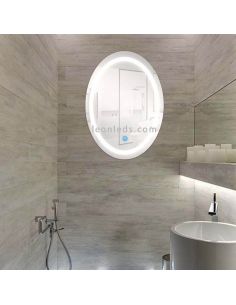 Espelho de banheiro oval LED 15W