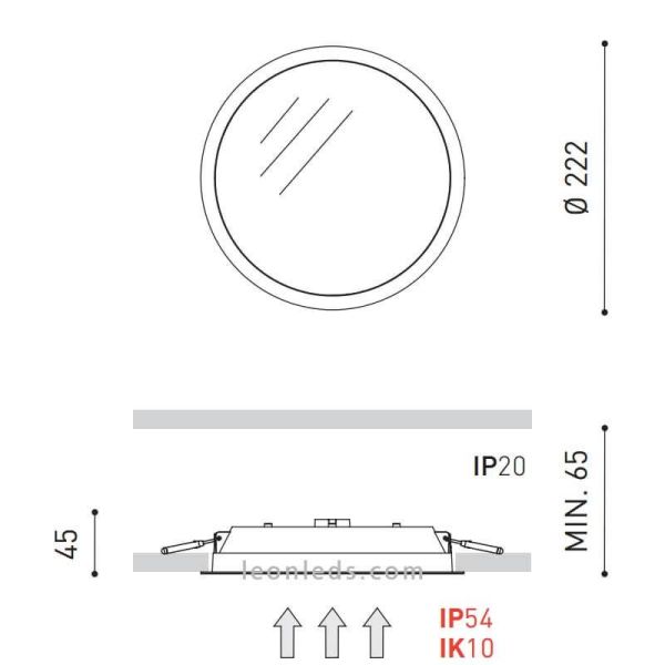 Dimensiones Fox 1 ArkosLight LED