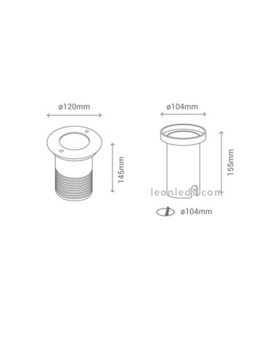 Spot Led Cobsoil à encastrer en extérieur | LeonLeds.com