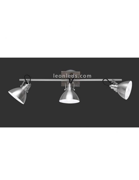 Regleta 3 focos Níquel Mate